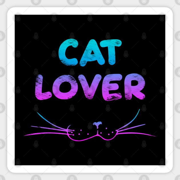 Cat Lover - Purple Sticker by Scailaret